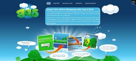 Greenanysite.com - сайт в поддержку защиты окружающей среды, все нарисовано очень красиво