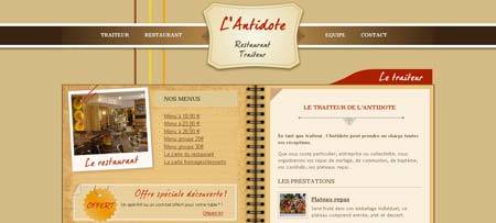 Restaurant-cherbourg.fr - сайт французского ресторана из города Шербур с элегантным дизайном