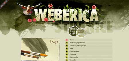 Weberica.net - красочный сайт хорватского веб-дизайнера
