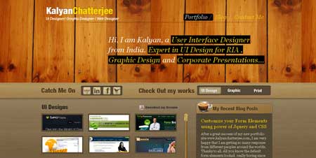 Kalyanchatterjee.com - сайт с эффектным дизайном