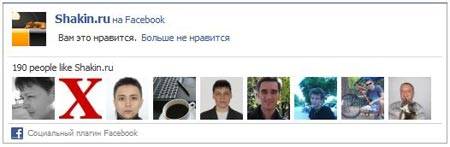 блок друзей Facebook на моем блоге