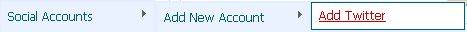 Social Accounts - Add New Account - Add Twitter