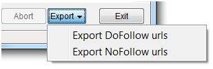 ScrapeBox Dofollow Test экспорт данных